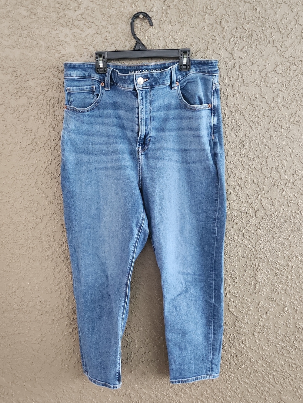 American Eagle Outfitters Stretch Mom Jean Classic Blue Denim